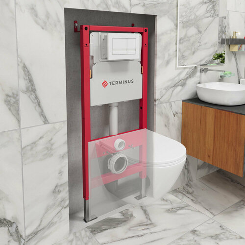 Система инсталляции для подвесного унитаза 500х1125 4 в 1 с клавишей смыва Terminus 24761₽