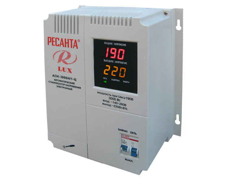 Стабилизатор РЕСАНТА АСН-3000 Н/1-Ц Lux