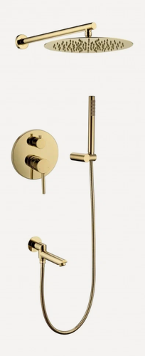 Изображение товара Душевая система скрытого монтажа Grocenberg GB5099GO-1 Золото, высокий душ