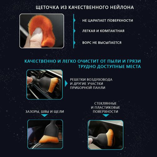 Щетка для салона авто с логотипом BMW кисточка для детейлинга 652₽