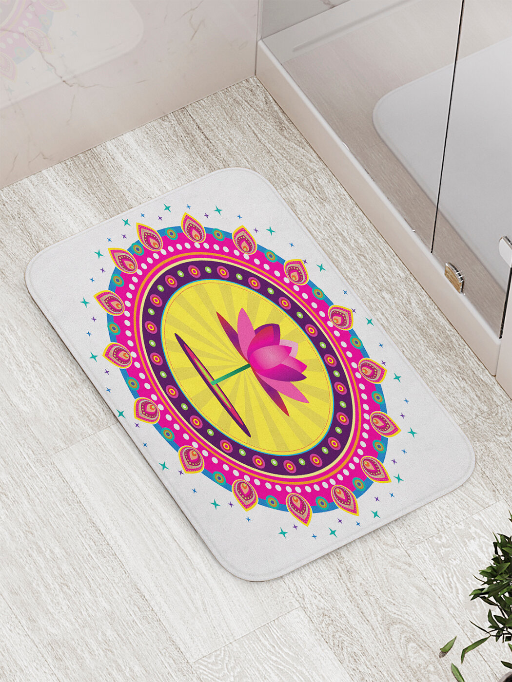 Коврик для ванной комнаты и туалета противоскользящий 