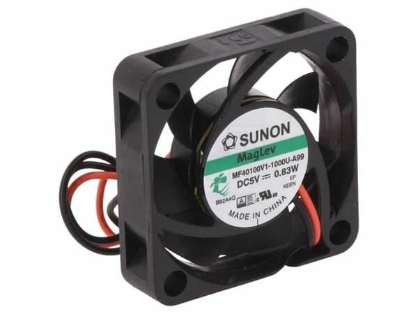 Вентилятор SUNON MF40100V1-A99-A, Вентилятор осевой, 5В DC, 40x40x10мм, подшипник Vapo, 13,52куб. м/ч, 27.3дБА