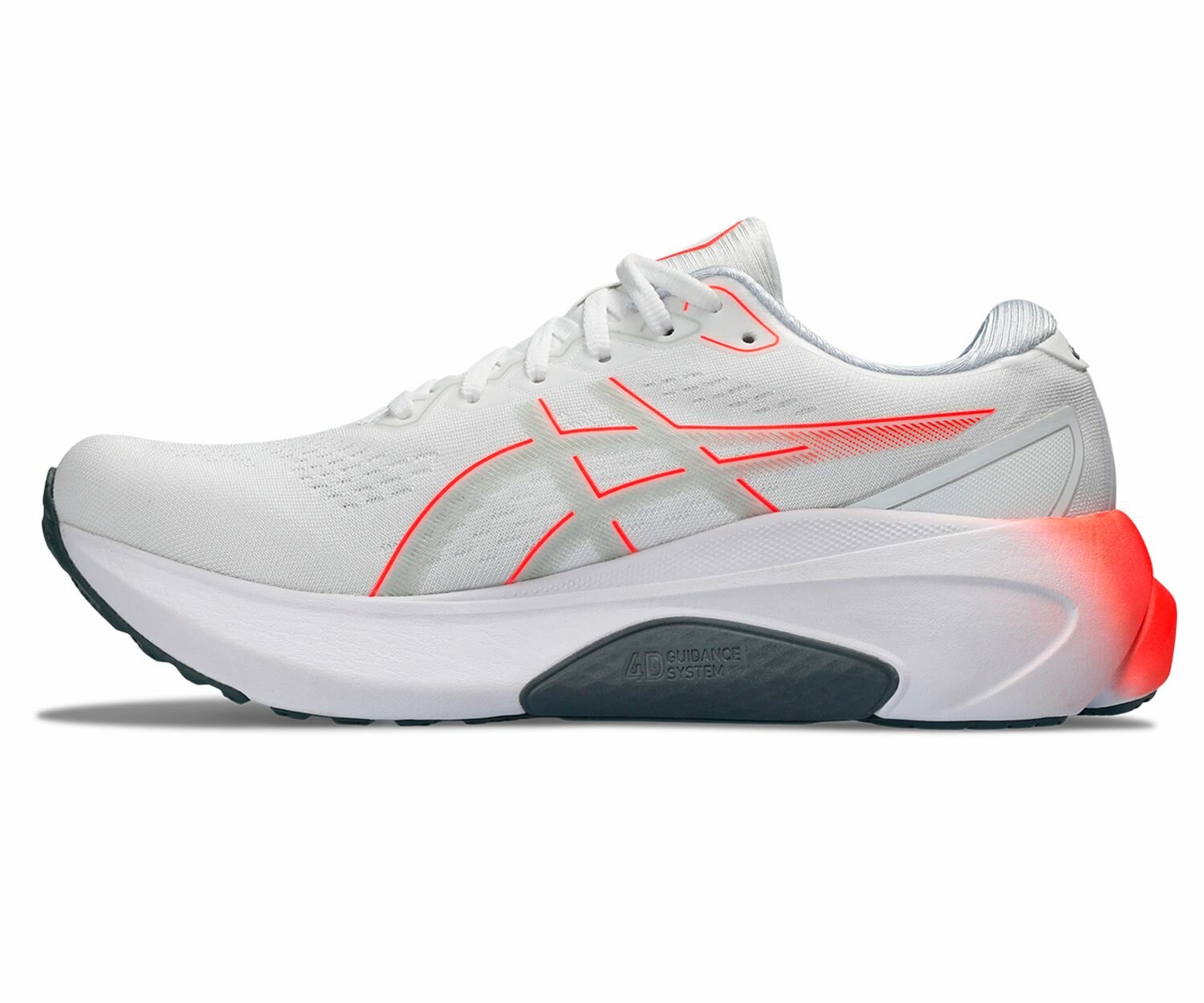 Кроссовки ASICS GEL-KAYANO 30, размер 10 US, white/sunrise red — фото 1