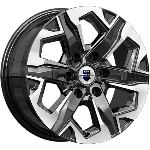 Колесный диск K&K Тейт 7.5x17 6*139.7 ET25 DIA106.1 Алмаз черный