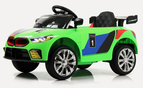 Изображение товара Детский электромобиль RiverToys F444FF с дистанционным управлением, одноместный зеленый
