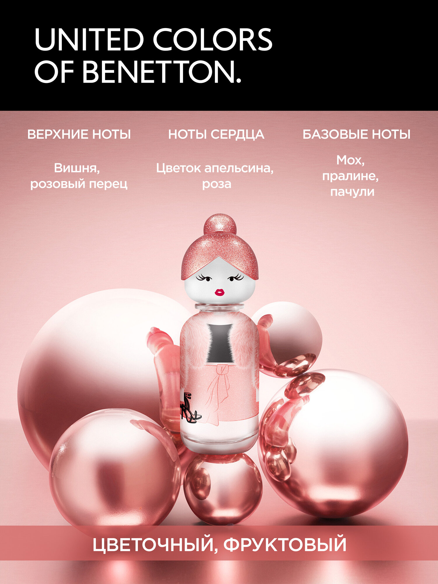 Benetton Парфюмерная вода женская Sisterland Blush Cherry 80 мл — фото 1