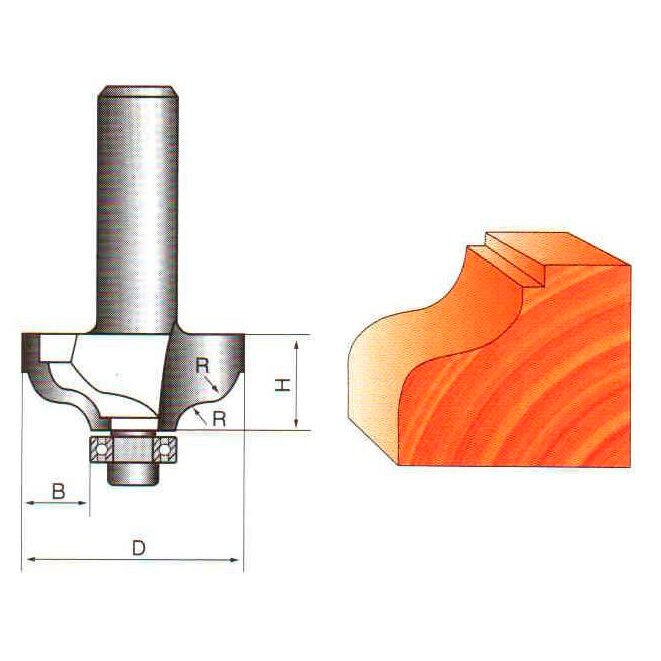 Фреза Globus 2006 R8 кромочная калевочная
