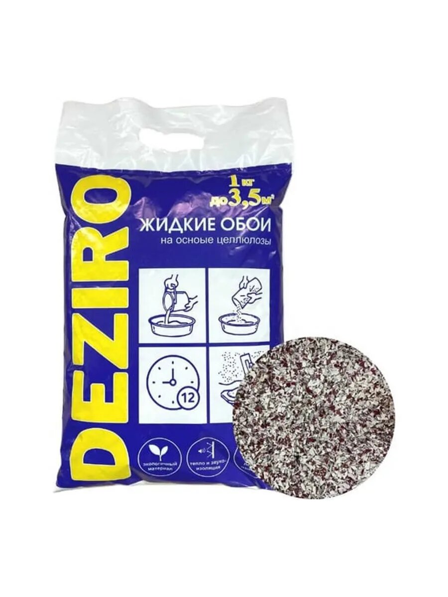Жидкие обои Deziro оттенок бордовый, 1 кг Deziro ZR04-1000