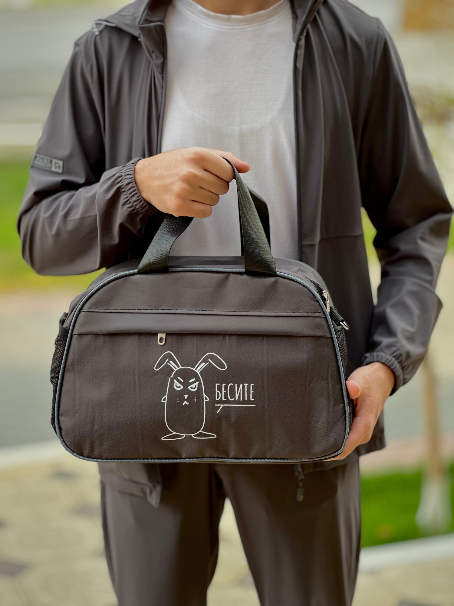 Сумка спортивная , 15 л, 15х23х35 см, ручная кладь, синий — фото 1