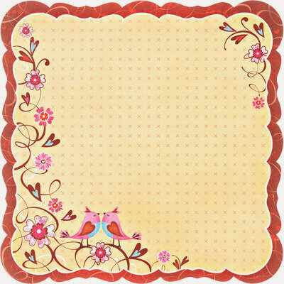 Изображение товара Mr.Painter PSL-ZW10 190 г/кв. м бумага для скрапбукинга 30x30 см (190)068 Сердца плотная основа