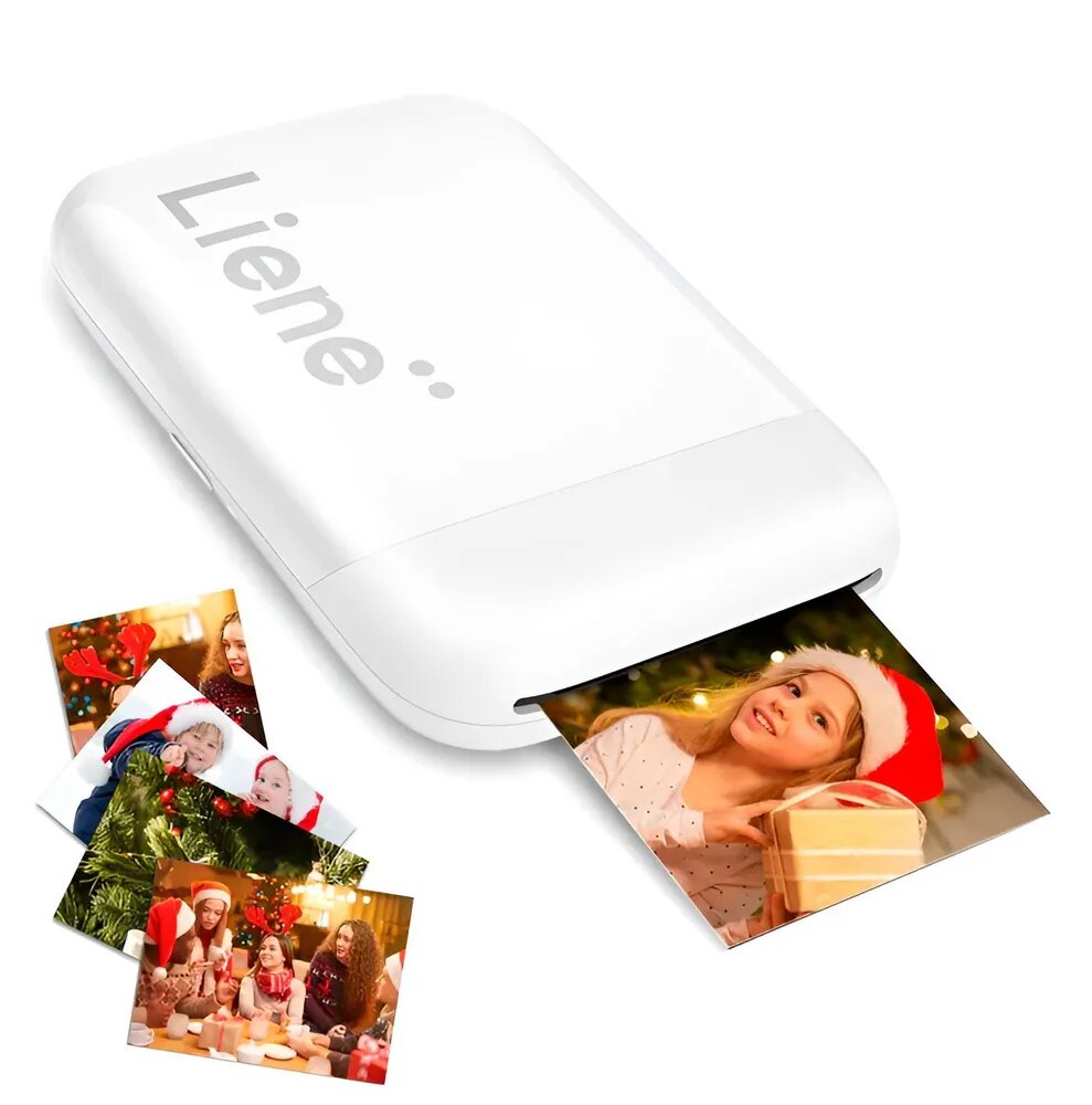 Фотопринтер Liene Portable K100 ZPP110, 183г, 2x3", 30 фото на 1 заряде, Bluetooth