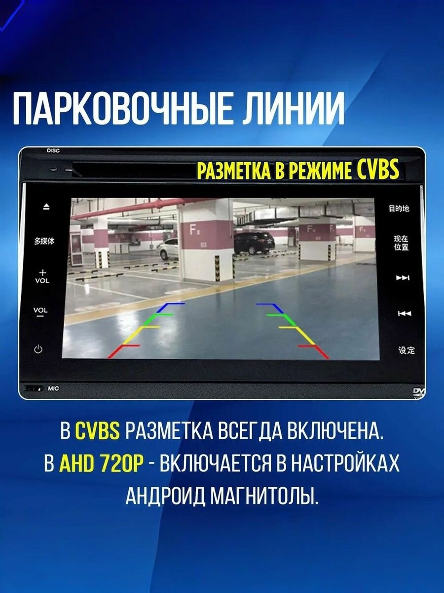 Камера заднего вида высокого разрешения ForCars AHD-720p 25 кадров в секунду с ночным видением — фото 1