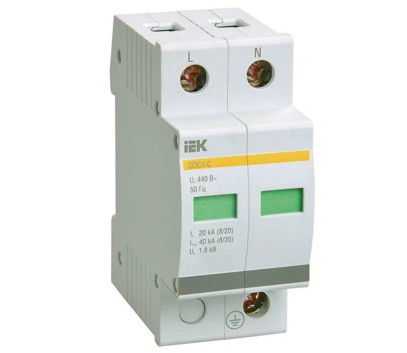Ограничитель перенапряжения ОПС1-C 2P IEK MOP20-2-C