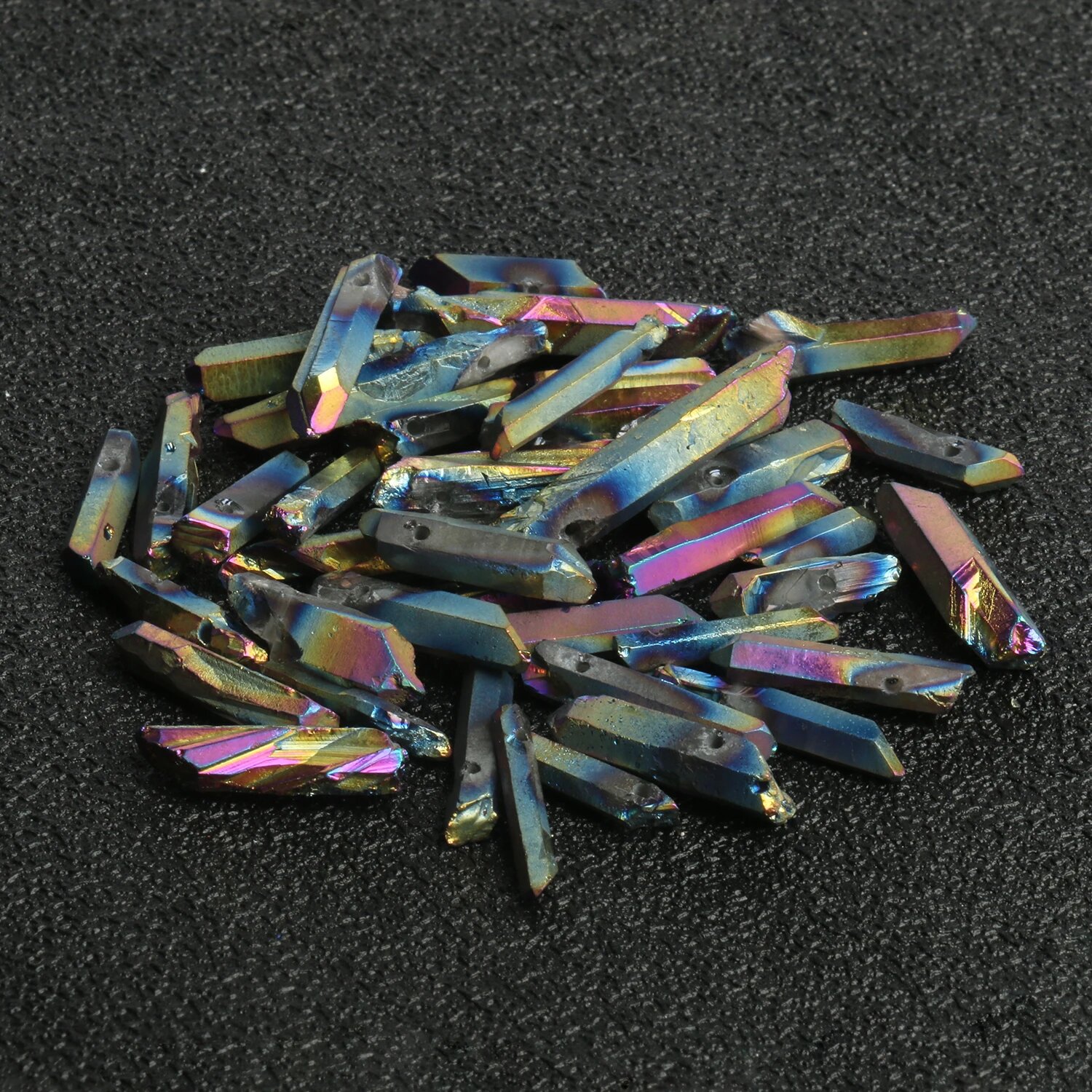 Натуральный кварцевый кристалл бусины LASOFAMIRE для ювелирных изделий Multicolor 10pcs