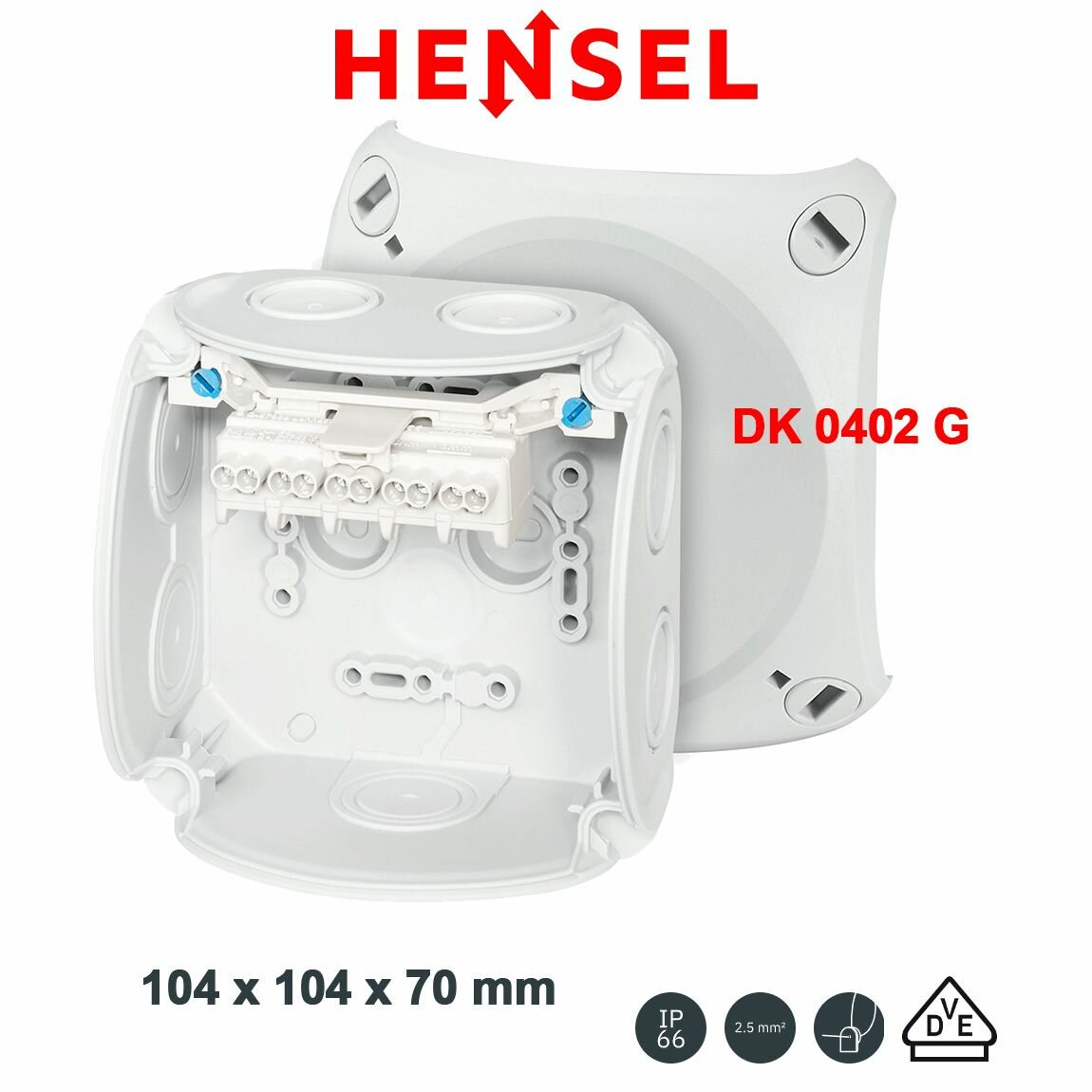 Распределительная коробка DK 0402 G Hensel 62000003