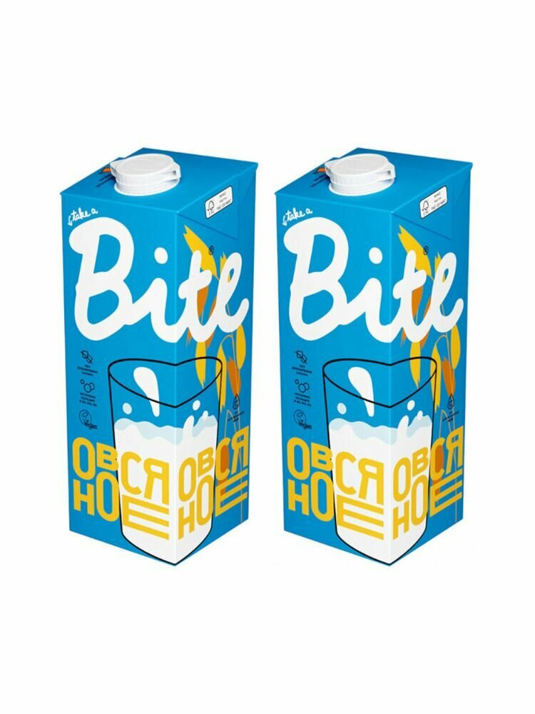 Take A Bite Напиток Овсяный пастеризованный 1 л, 2 шт