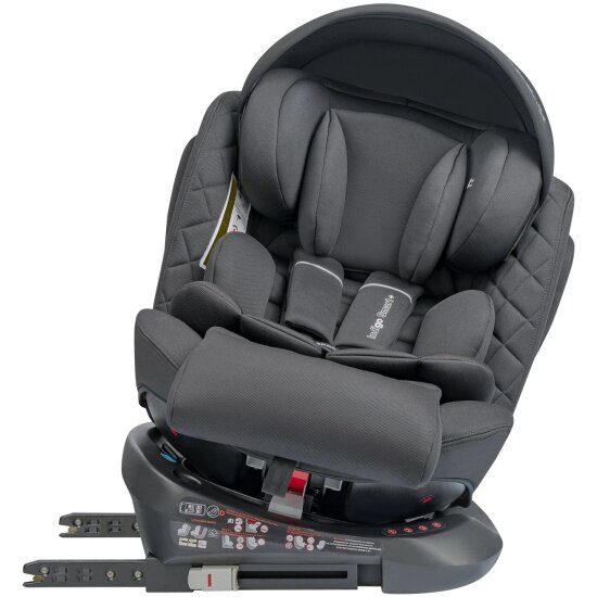Изображение Автокресло Indigo SMART+ ISOFIX капюшон подножка группа 0+1+2+3 0-36 кг черный