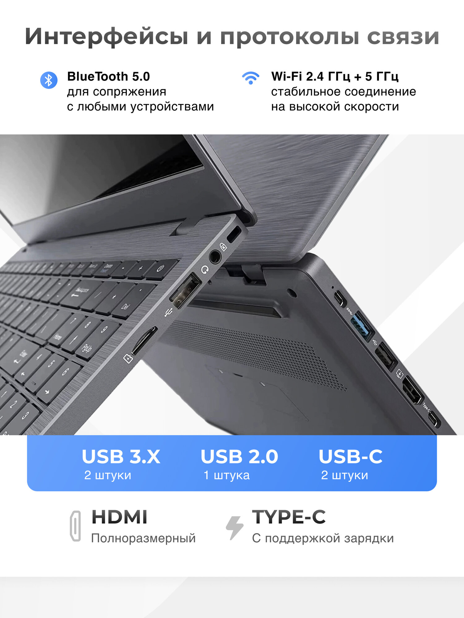 Премиальный ноутбук для работы и учебы 15,6" IPS, Intel N95 до 3,4GHz, RAM 32Gb DDR4, PD Type-c, 5000mAh, 1Tb SSD nvme — фото 1