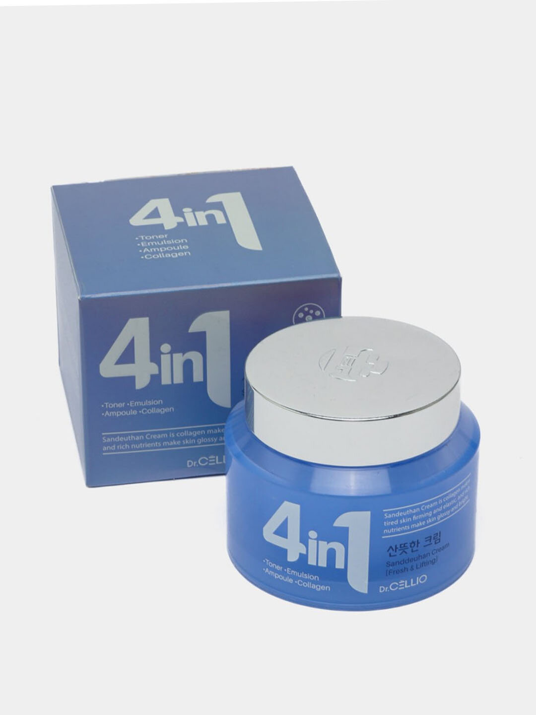 Крем для лица Dr. Cellio "4 in 1", с коллагеном, увлажняющий, 70мл