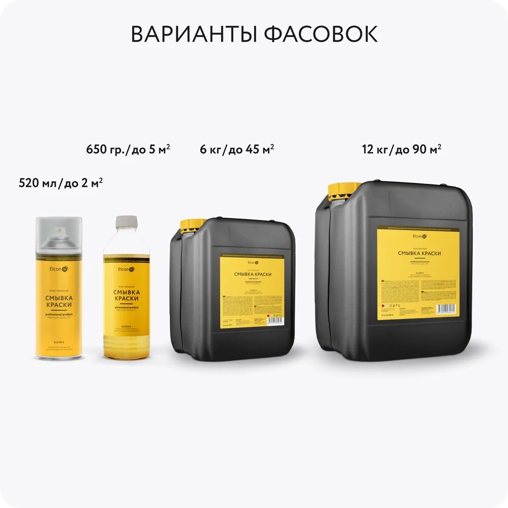 Удалитель краски Elcon S смывка бутылка 650 г, для наружных и внутренних работ — фото 1