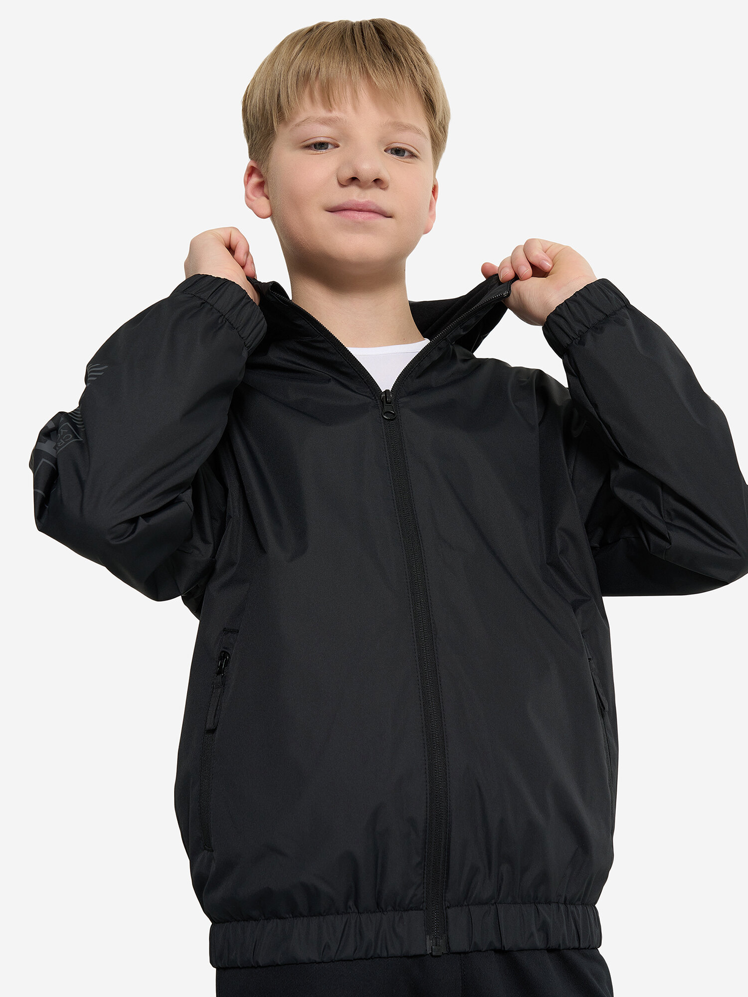 Куртка спортивная MATRIX SPORT Training Boy's Windbreaker размер 152-158 черный