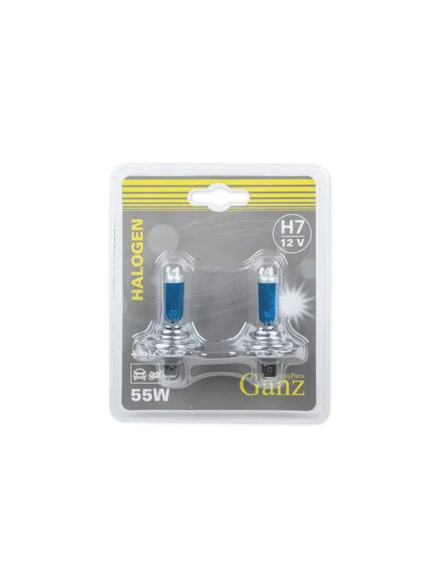 Лампа автомобильная GANZ H7 GIP06056 12 V 55 W +50%, галогеновая, 2 шт