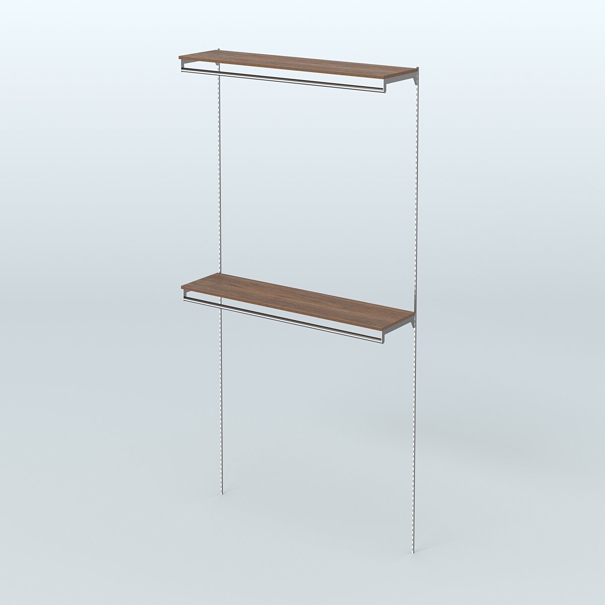 Модульная система Neo Fix №10 с двумя сборными поручнями и полками ДСП 16 мм (1200 мм) Орех