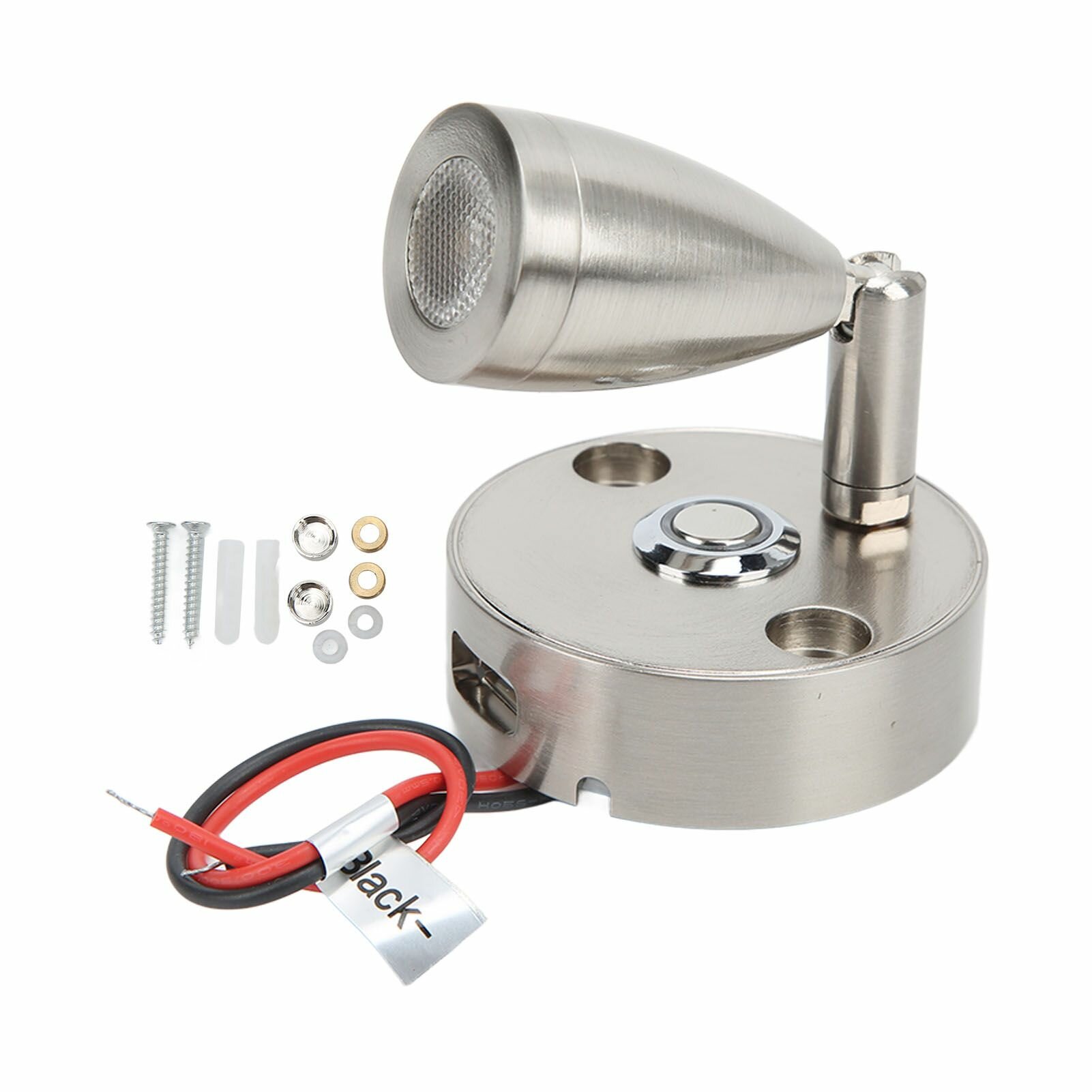 Сенсорная светодиодная лампа с диммером 3 цвета USB-порт никелированный корпус 12-24V