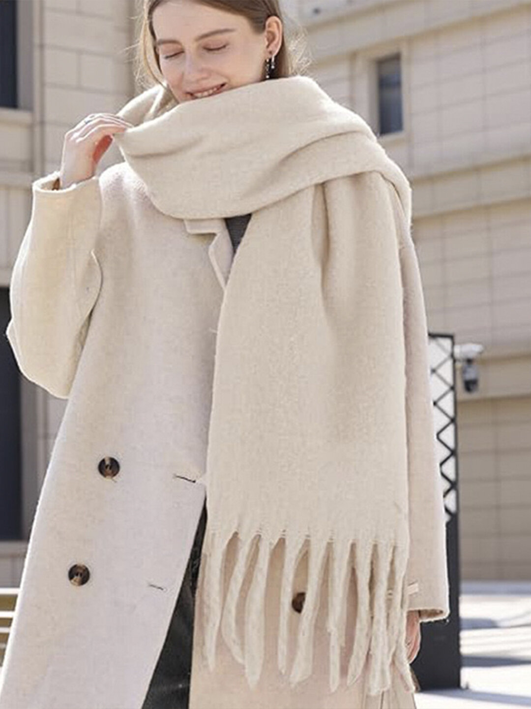 Шарф ,230х38 см, белый