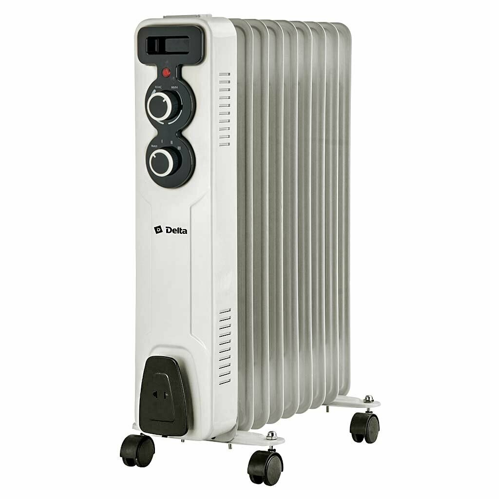 Обогреватель масляный Delta D11-9 2000 Вт 9 секций светло-серый