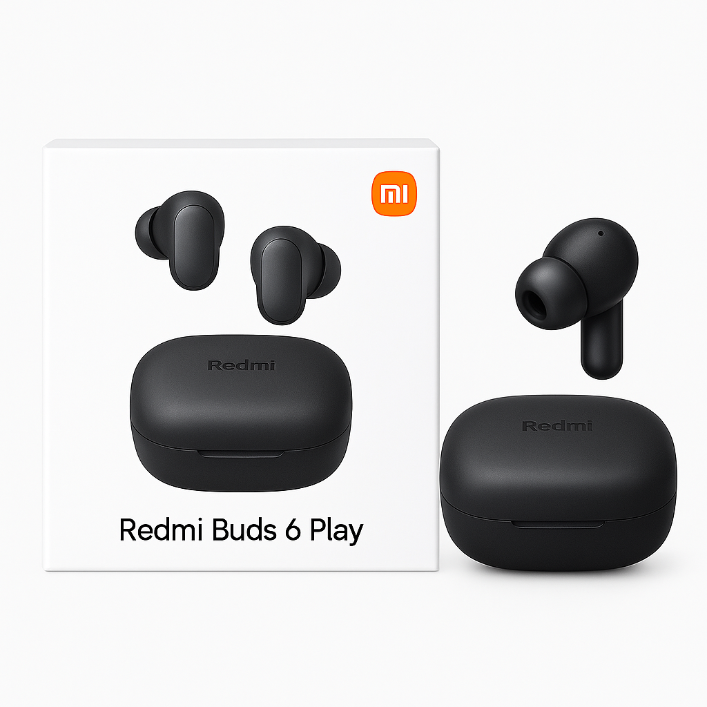 Redmi Buds 6 Play — беспроводные наушники, Bluetooth 5.4, мощный звук, зарядка Type-C, защита IPX4
