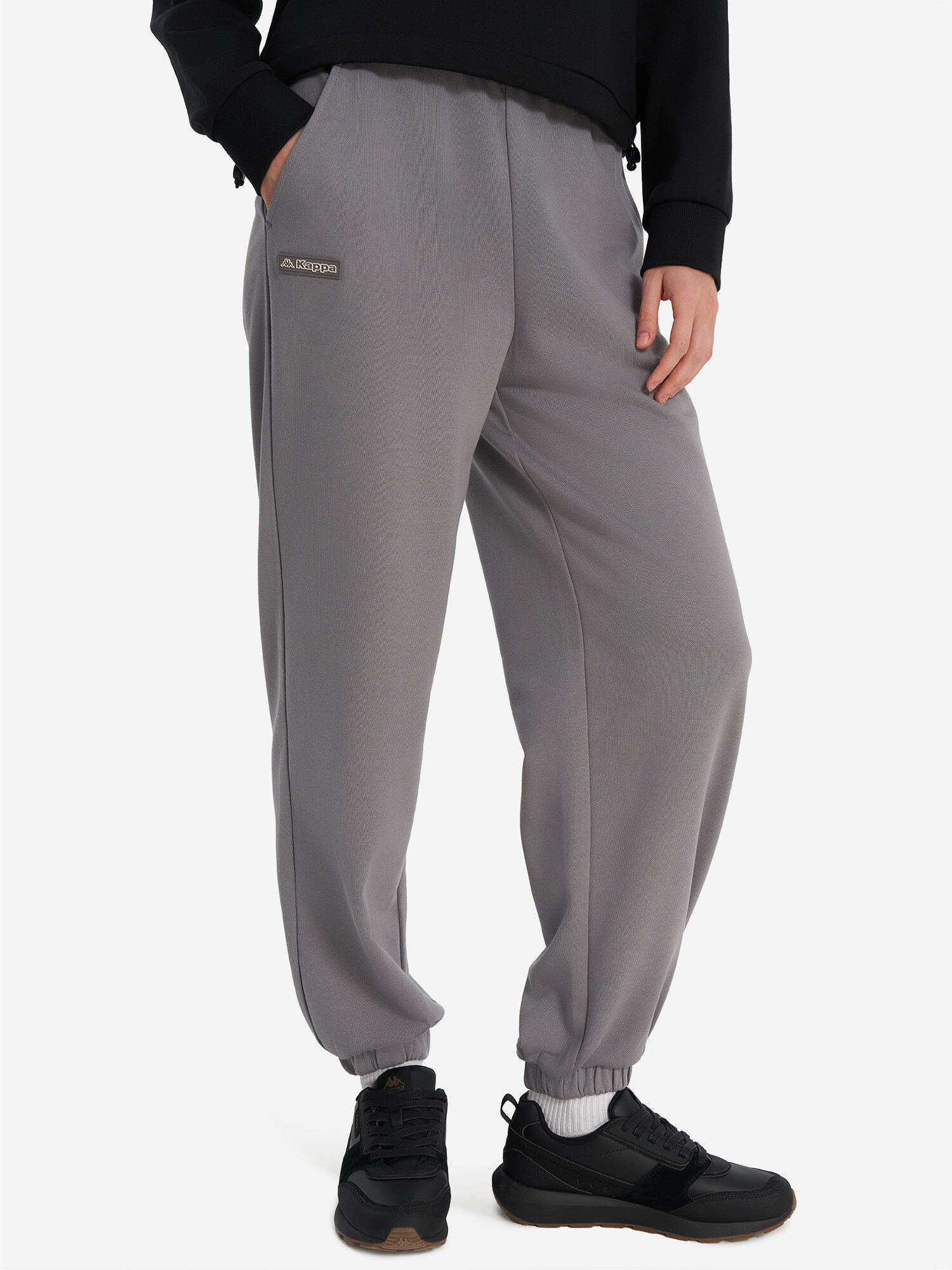 Брюки джоггеры Kappa, размер 54-56, темно-серый — фото 1