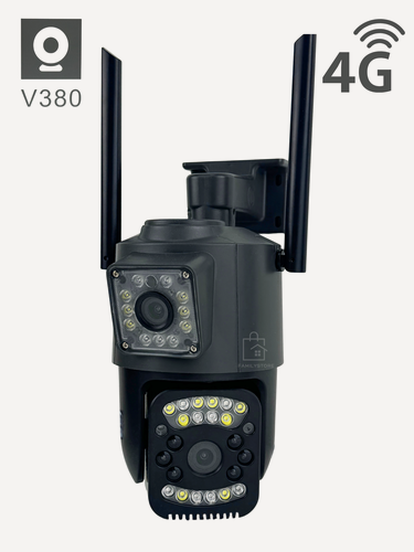 Изображение товара Камера видеонаблюдения 4G приложение V380, поворотная, ИК-подсветка