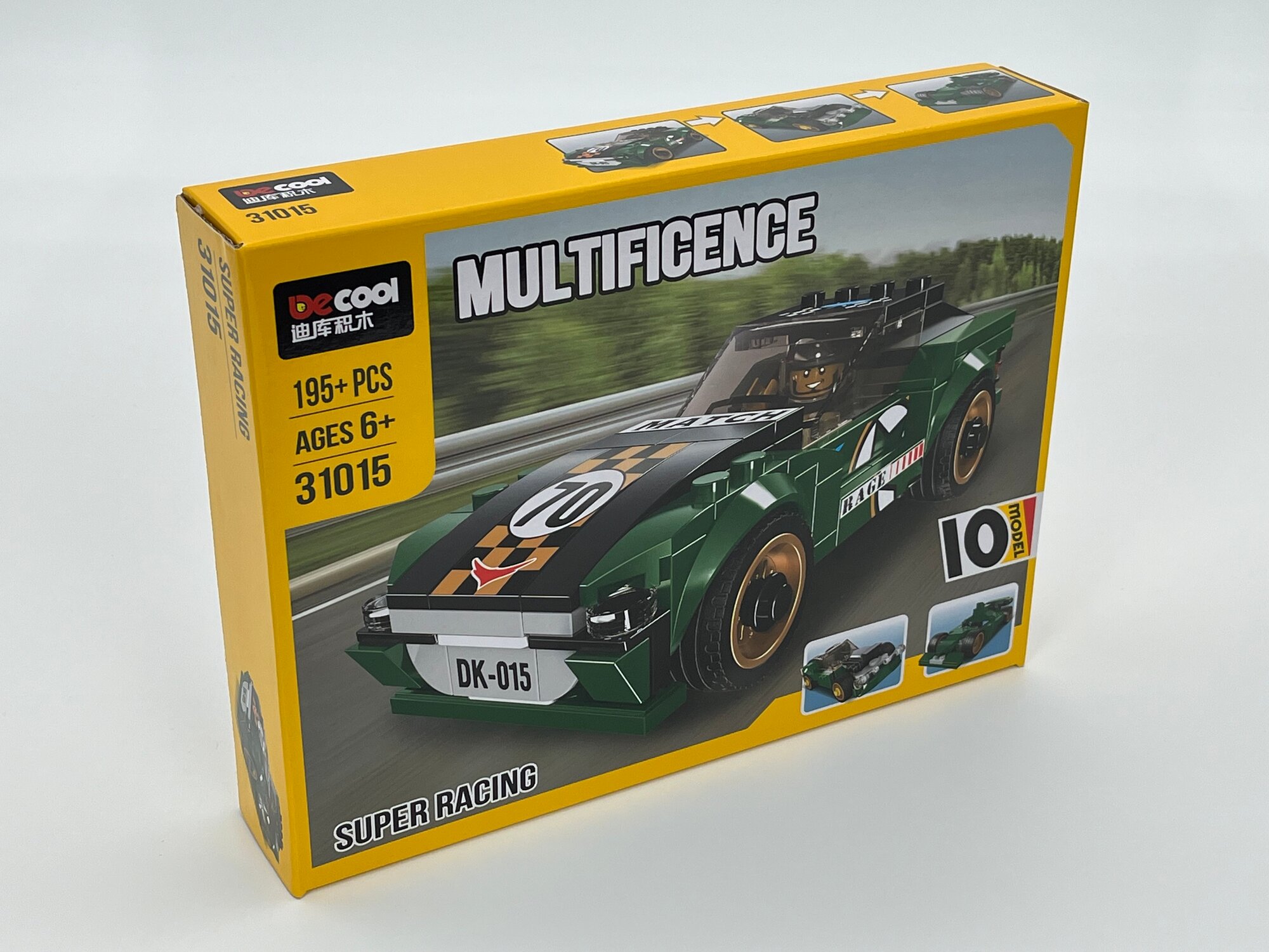 Конструктор Be Cool Multifigence Super Racing DK-015, 195 деталей, гоночный автомобиль, 10 моделей, для детей от 6 лет