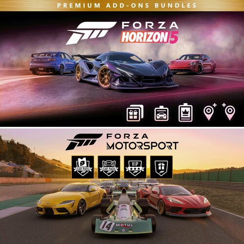 Игра Forza Motorsport and Forza Horizon 5 Premium Add-Ons Bundle — Xbox One / Xbox Series X|S / PC — Цифровой ключ