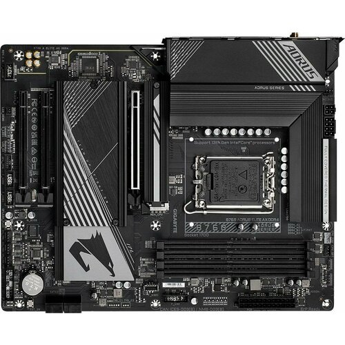 Материнская плата Gigabyte B760 AORUS ELITE AX DDR4 Soc-1700 Intel B760 4xDDR5 ATX AC`97 8ch(7.1) 2.5Gg RAID+HDMI+DP o kompanii