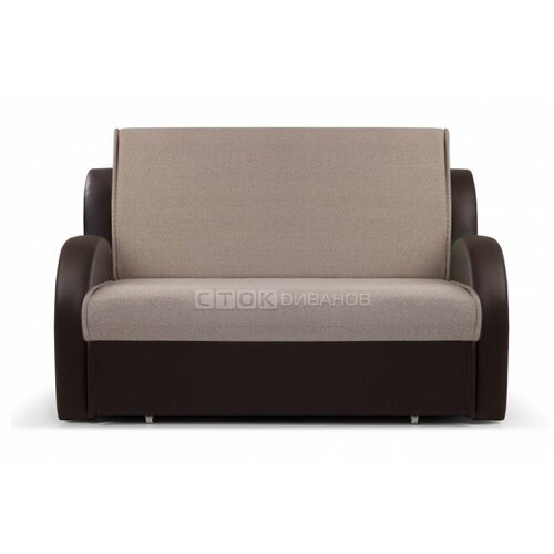 Диван Сток Диванов Прайм Beige бежевый/коричневый 156 см, механизм аккордеон