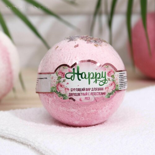 Бомбочка для ванн Laboratory Katrin двухцветная с лепестками роз 309₽