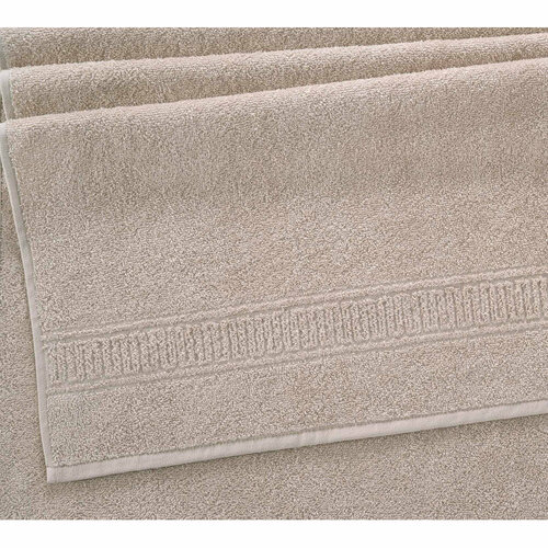 Полотенце 70х130 см махровое (Oqtosh Tekstil) Орнамент бежевый