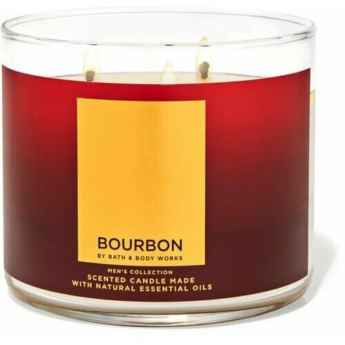 Bath and Body Works свеча ароматическая с 3-мя фитилями BOURBON