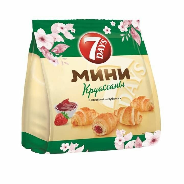 7DAYS мини-круассаны Клубника, 265 г