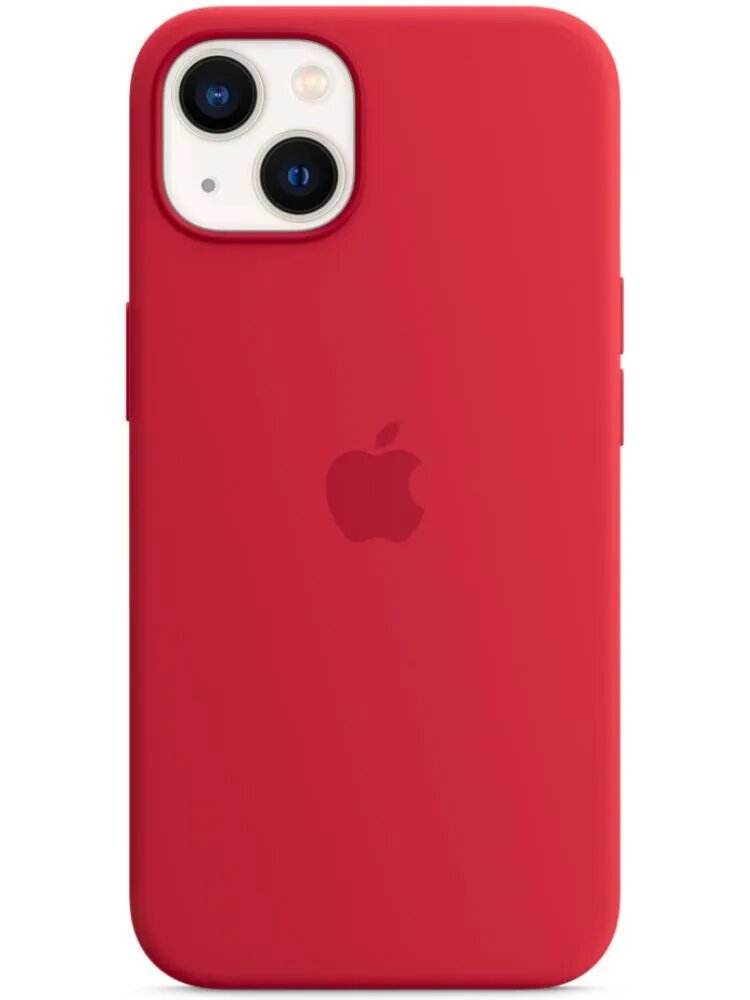 Чехол силиконовый MagSafe для iPhone 13 Red с анимацией NFC, Silicone case MagSafe для айфон 13 - Красный