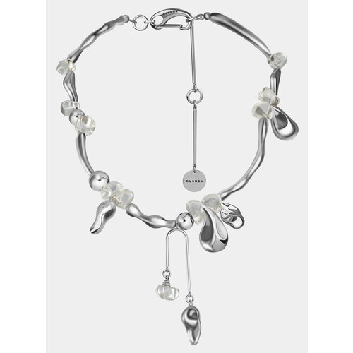 Колье RUSHEV, горный хрусталь, длина 53 см, серебро