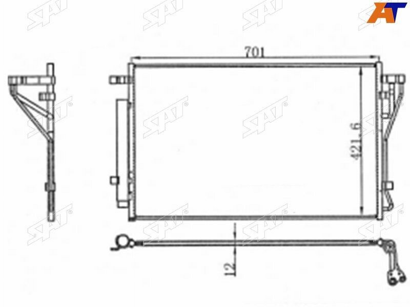 . SAT Радиатор кондиционера для Kia K5 19-