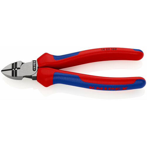 Бокорезы-стрипперы KNIPEX, 160 мм, фосфатированные, 2-комп ручки KN-1422160