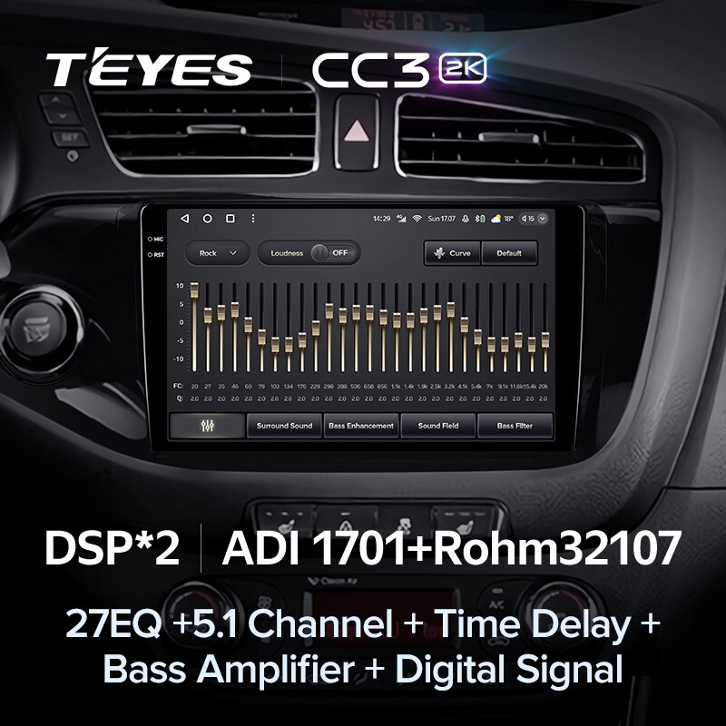 TEYES Тиайс CC3 2K Штатная магнитола For Киа Сид 2 JD For Kia Ceed Cee'd 2 JD 2012 - 2018 no 2 DIN GPS DVD автомагнитола android RAM6G ROM128G — фото 1