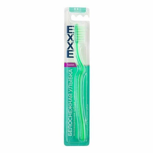 фото Зубная щетка exxe fusion белоснежная улыбка, 1 шт (средн)