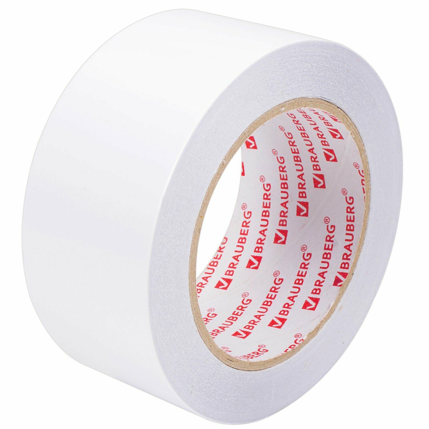 Клейкая двухсторонняя лента 50 мм х 25 м, полипропиленовая основа, 90 микрон, BRAUBERG, 600480