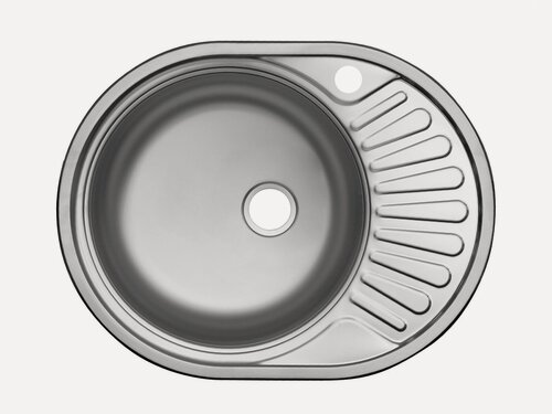 Изображение товара Врезная кухонная мойка "Юкинокс" Фаворит FAD577.447 ---5K 2L (0,5), чаша слева, матовая