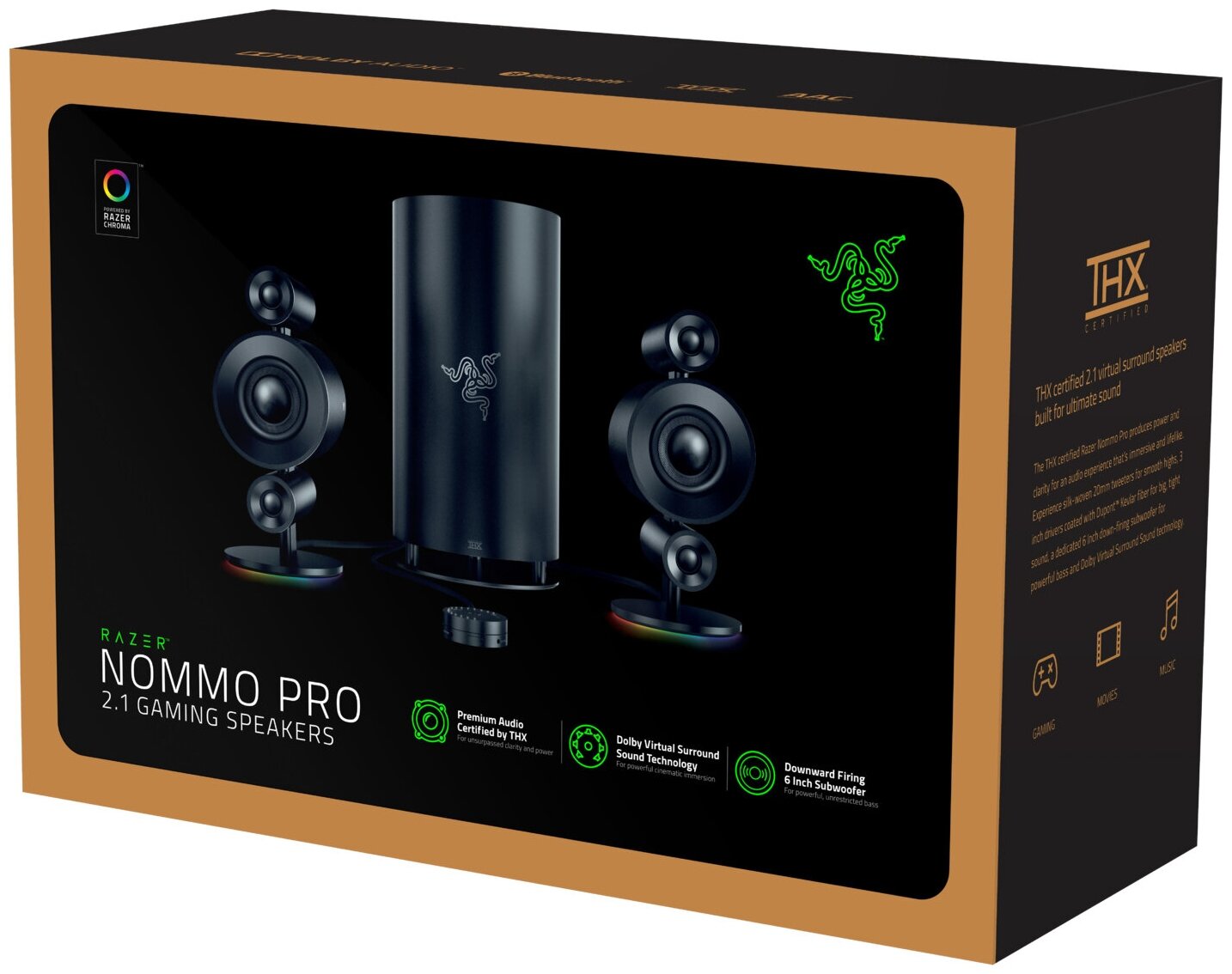 Razer Nommo Pro - 2.1 Gaming Speakers - EU Packaging - фото №7